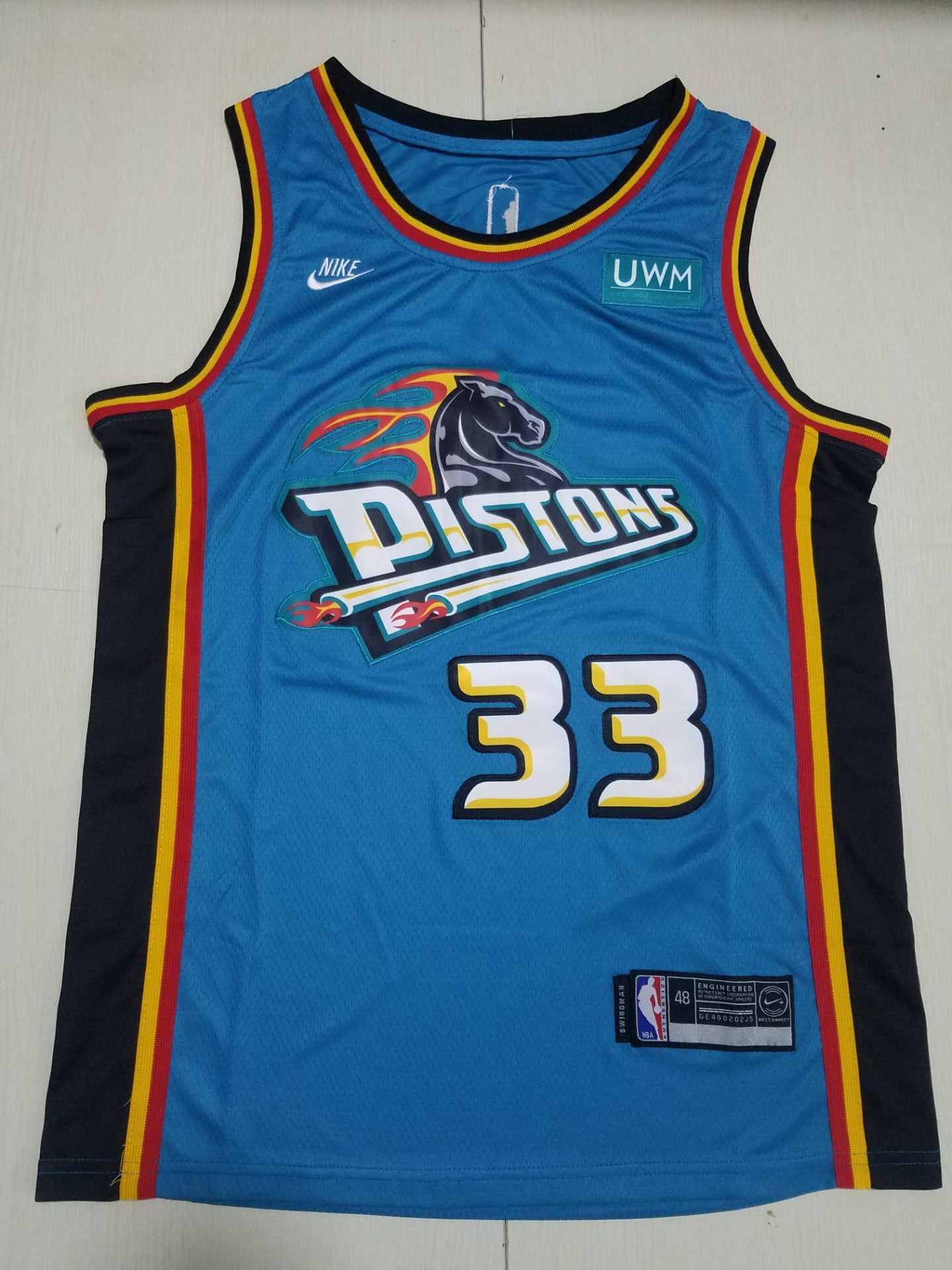 Men Detroit Pistons 313 Shady Blue Nike 2022 NBA Jersey->boston celtics->NBA Jersey